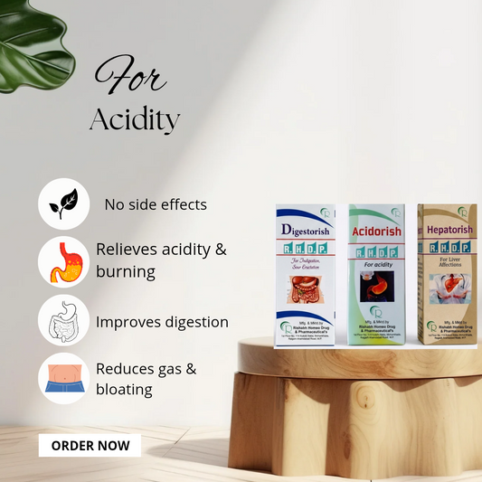 Digestorish + Acidorish + Hepatorish Combo Pack | For Acidity | RHDP