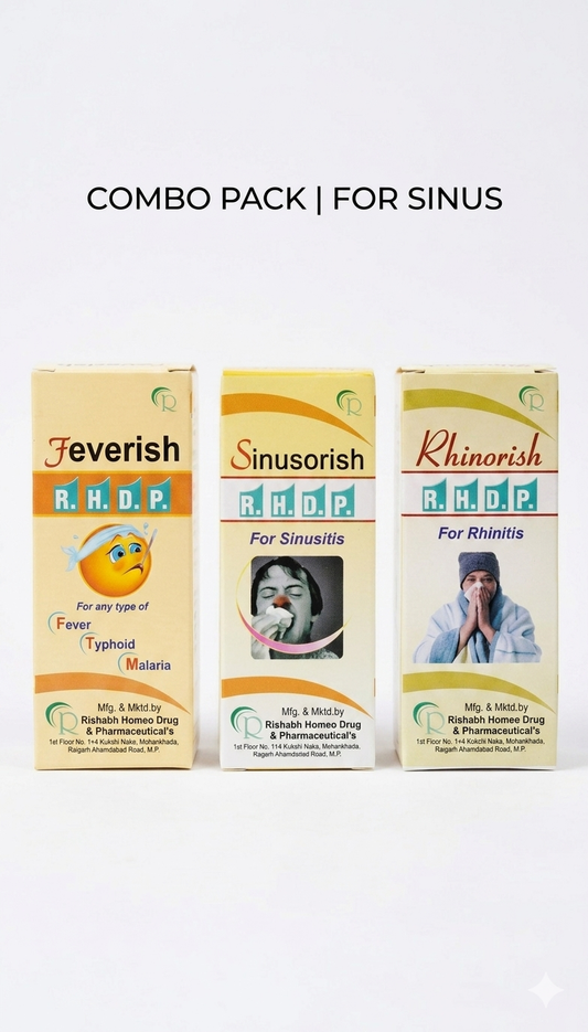 Feverish + Sinusorish + Rhinorish Combo Pack | For Sinus | RHDP