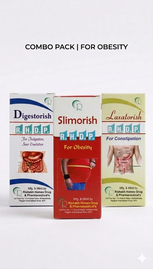 Digestorish + Slimorish + Laxatorish Combo Pack | For Obesity & Digestion | RHDP