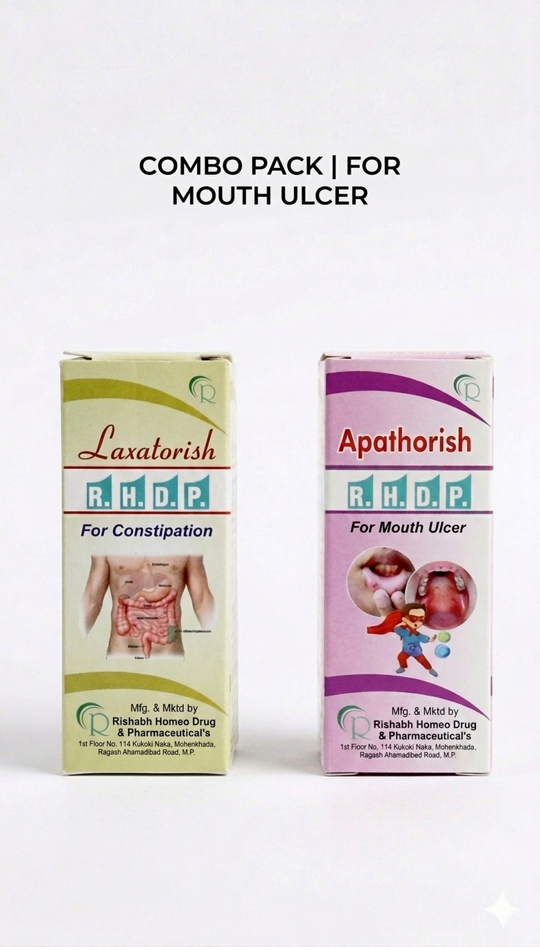 Apathorish + Laxatorish Combo Pack | For Mouth Ulcer & Constipation | RHDP