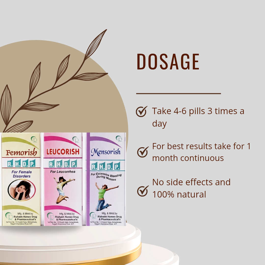 Femorish + Leucorish + Mensorish Combo Pack | Hormonal Balance, Irregular Periods & White Discharge