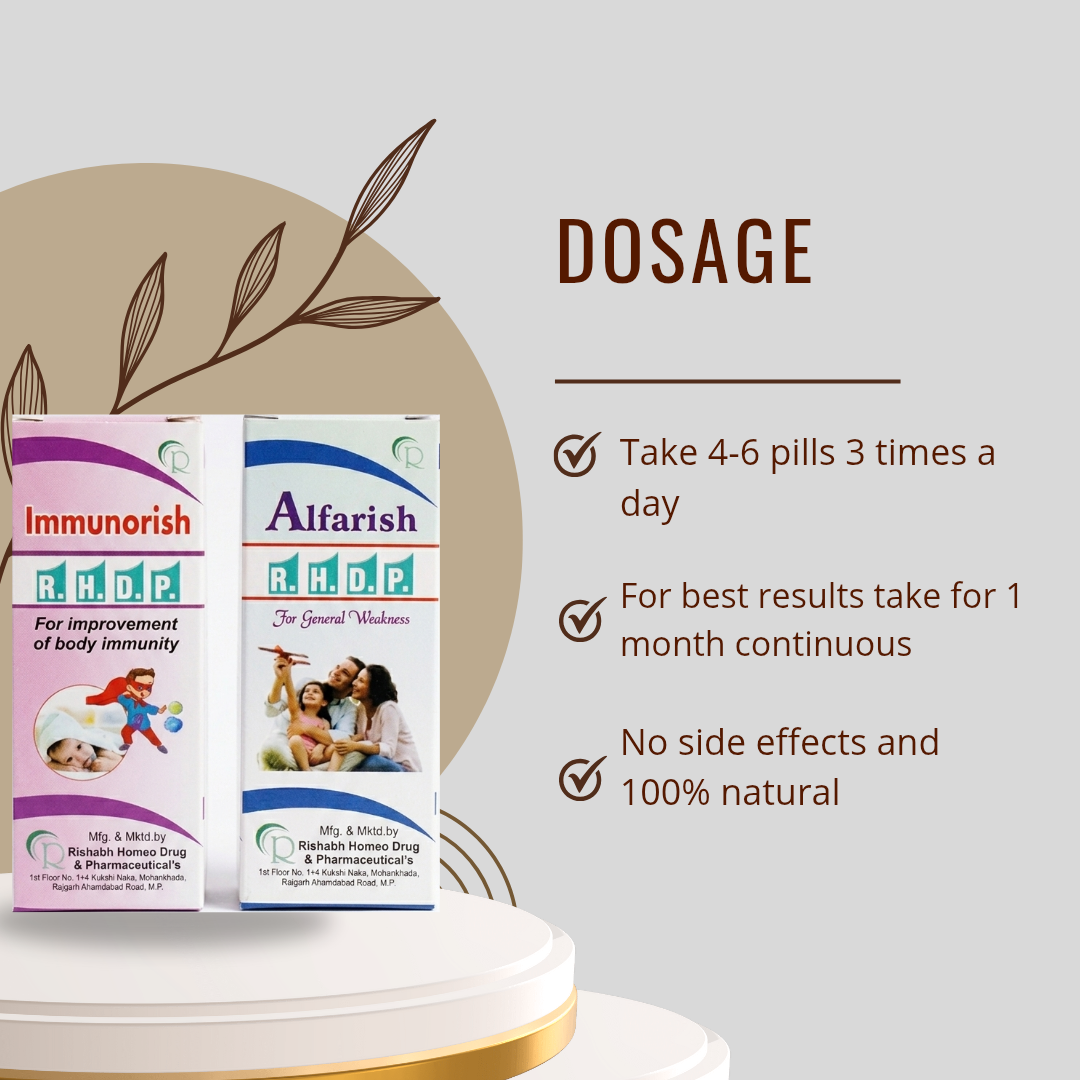 Immunorish + Alfarish Combo Pack | For Immunity & General Weakness | RHDP