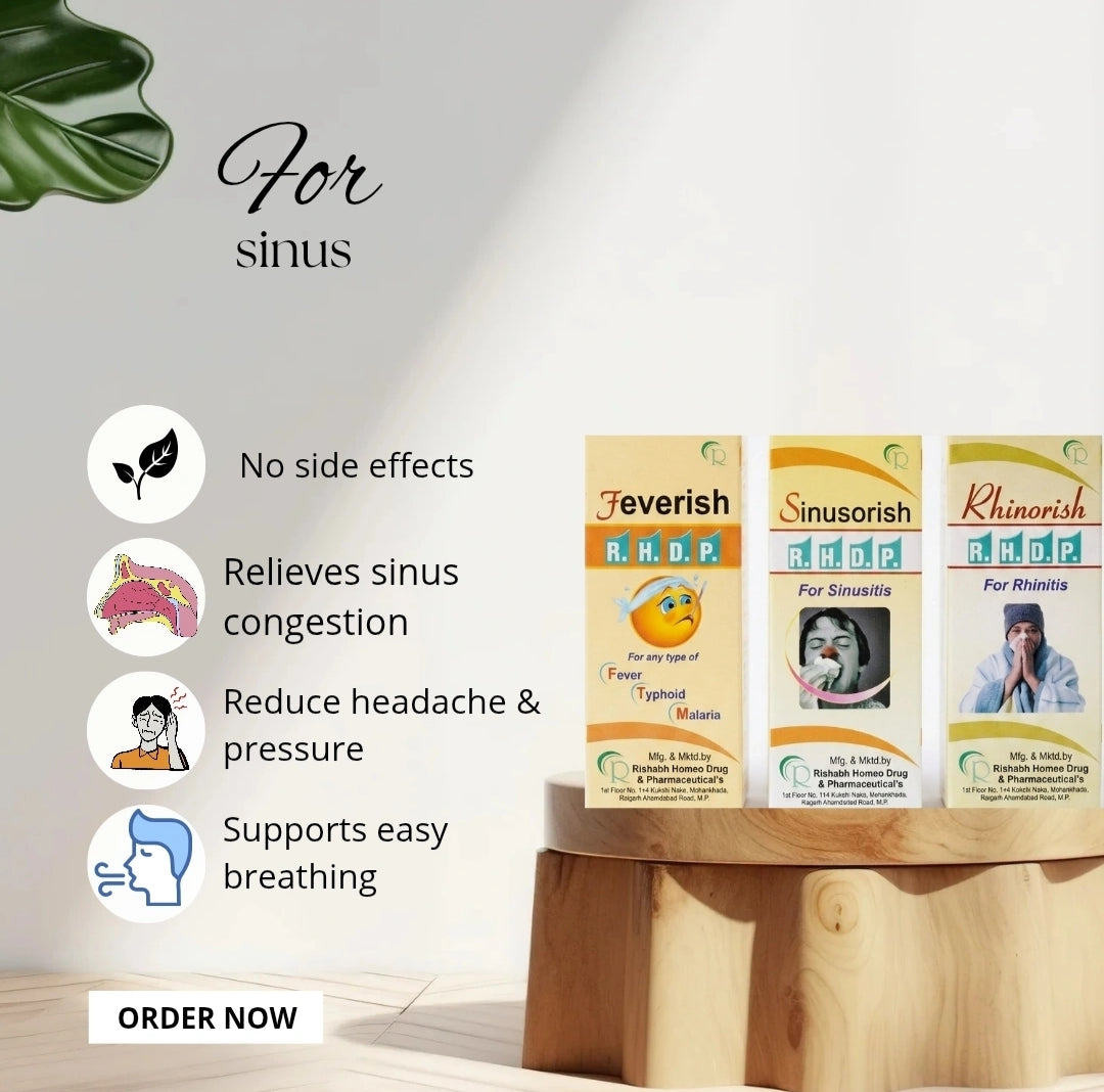 Feverish + Sinusorish + Rhinorish Combo Pack | For Sinus | RHDP