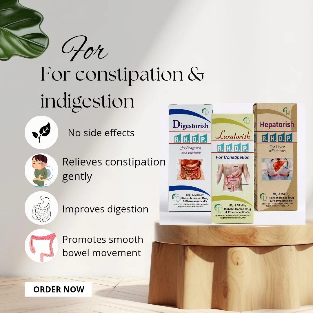Digestorish + Laxatorish + Hepatorish Combo Pack | For Constipation & Indigestion | RHDP