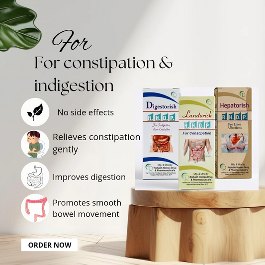 Digestorish + Laxatorish + Hepatorish Combo Pack | For Constipation & Indigestion | RHDP